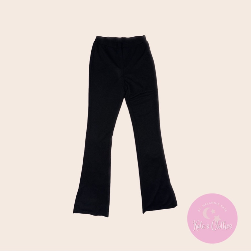 Flared Leg Solid Pants With Opening At The End Of The Leg (COMPLETELY NEW)
